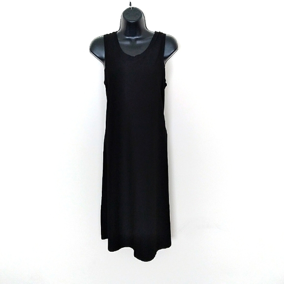 Eileen Fisher Dresses & Skirts - EILEEN FISHER Black Knit Sleeveless Midi Dress, size Small